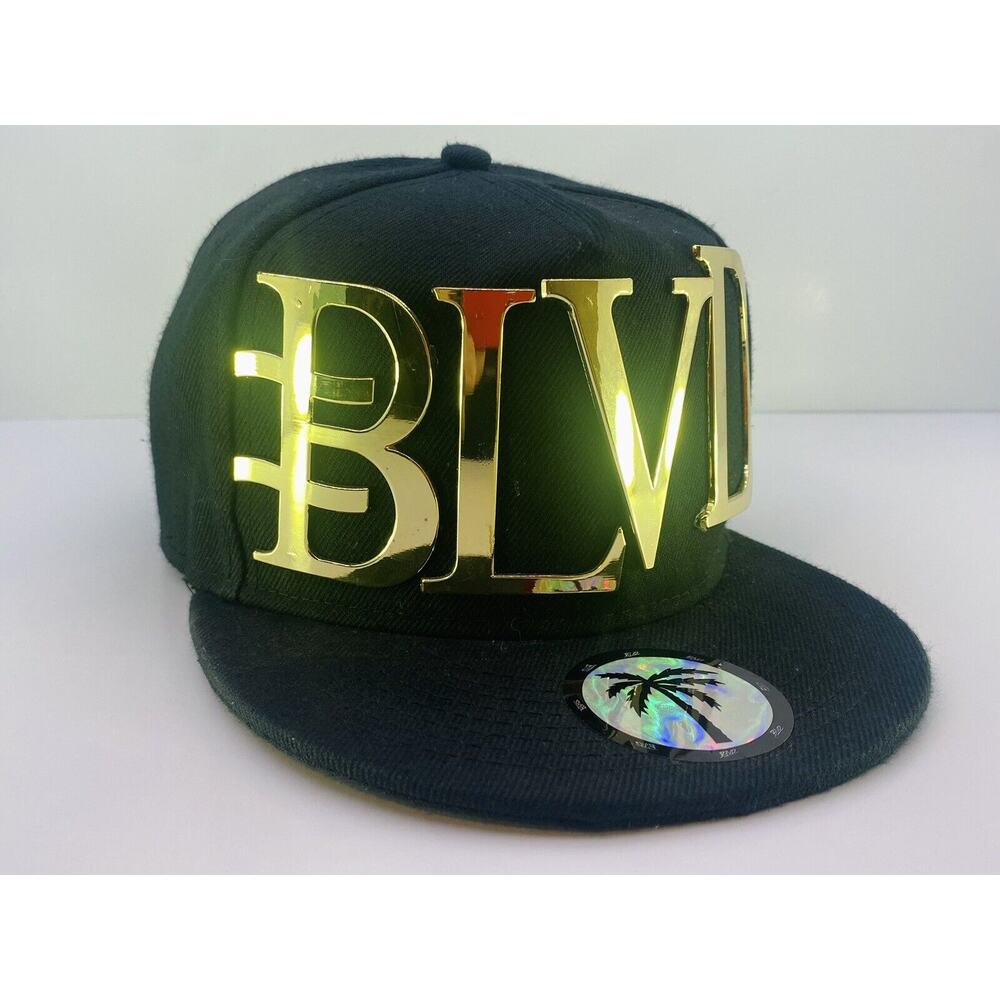 Gold Logo BLVD Supply Snapback Adjustable Boulevard Palm Trees Fresh Fits Hat